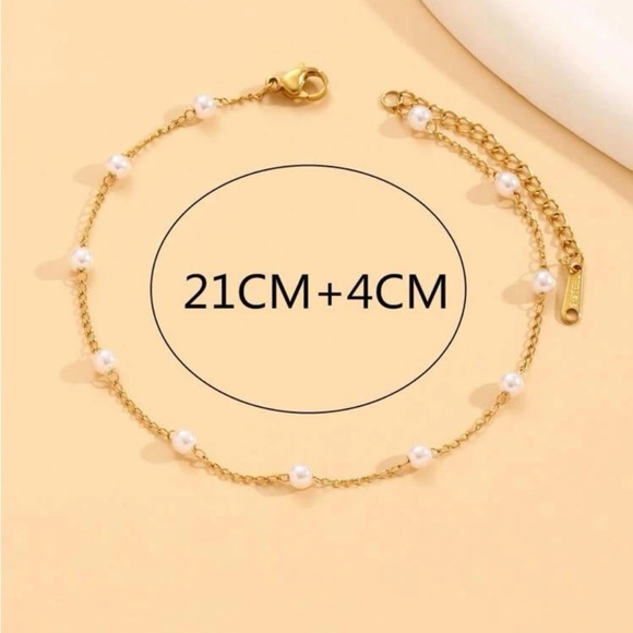 New faux Pearl ankle bracelet - Picture 3 of 4